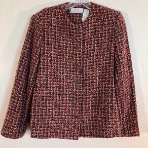 Alfred Dunner Petite Knitted Tweed Blazer Jacket‎